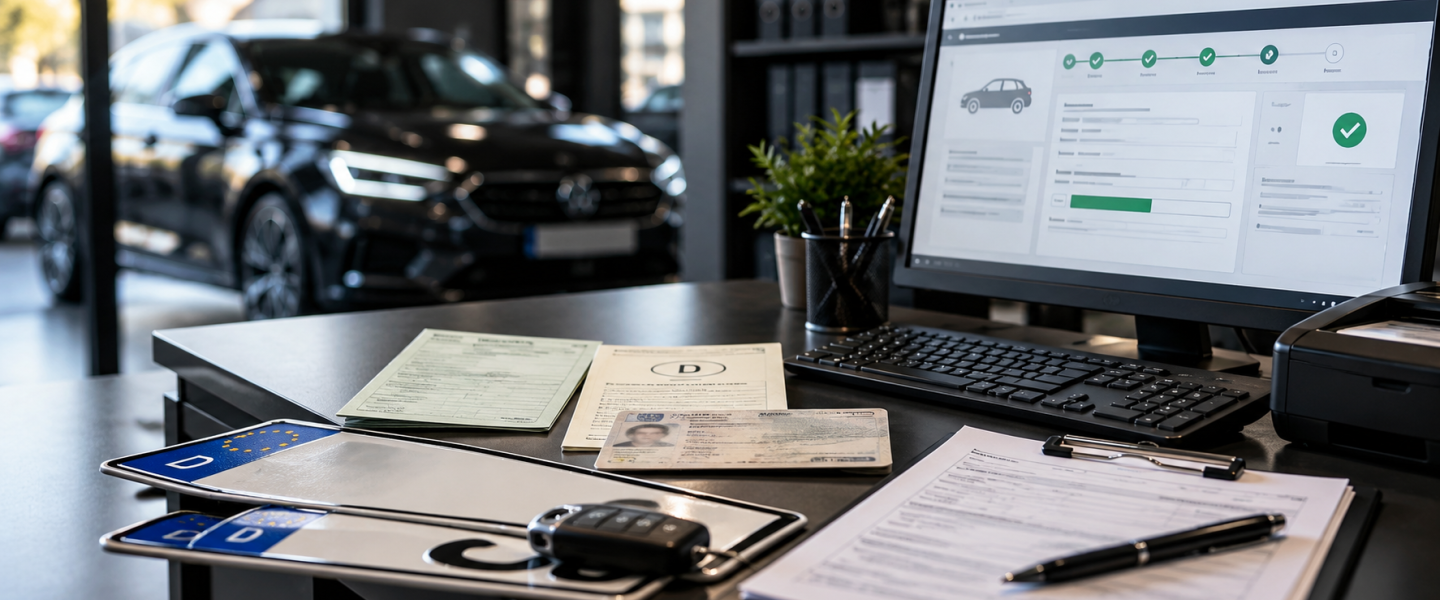 Digitale Kfz-Zulassung mit Fahrzeugpapieren und Kennzeichen bei RSW ECU Service in Selm